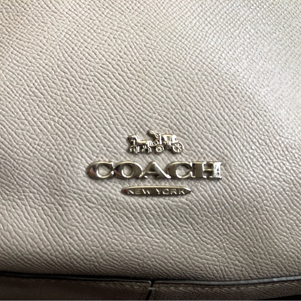 Coach Taupe Leather Backpack Purse - Picture 2 of 13